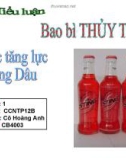 Tiểu luận: Bao bì thủy tinh nước tăng lực Sting