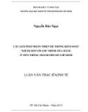 Luận văn Thạc sĩ Kinh tế: Các giải pháp hoàn thiện hệ thống kiểm soát nội bộ đối với chu trình mua hàng – Thanh toán ở Viễn Thông Thành phố Hồ Chí Minh