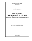 Tóm tắt Luận văn Thạc sĩ Luật học: Hình phạt tiền theo luật hình sự Việt Nam (Trên cơ sở số liệu tại địa bàn tỉnh Hà Giang)