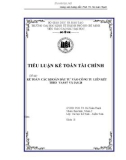 Tiểu luận Kế toán tài chính: Kế toán các khoản đầu tư vào công ty liên kết theo VAS 07 và IAS 28