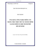 Luận văn Thạc sĩ Quản lý công: Ứng dụng công nghệ thông tin trong thực hiện thủ tục hành chính tại Bảo hiểm xã hội Thành phố Hồ Chí Minh