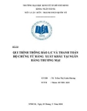 Đề tài: Quy trình thông báo LC và thanh toán bộ chứng từ hàng xuất khẩu tại ngân hàng thương mại