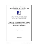 Luận văn: Biện pháp duy trì và phát triển thị trường cho công ty Prudential Việt Nam