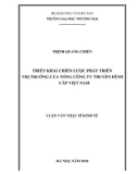 Luận văn Thạc sĩ Kinh tế: Triển khai chiến lược phát triển thị trường của Tổng công ty Truyền hình cáp Việt Nam