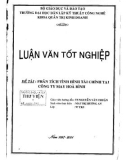 Luận văn: Phân tích tình hình tài chính tại Công ty may Hòa Bình