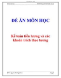 Đề án môn học: Kế toán tiền lương và các khoản trích theo lương