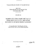 Nghiên cứu công nghệ chế tạo và tính chất vật lý của một số hệ bán dẫn và từ kích thước Nanomet