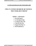 Thuyết trình đề tài: ý tưởng kinh doanh: thực phẩm đóng hộp tại công ty cổ phần đồ hộp bf( be tifoco) best food, best friend 