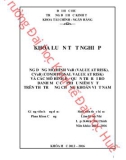 Khóa luận tốt nghiệp: Ứng dụng mô hình VaR (Value at risk), CVaR (Conditional Value at Risk) và các mô hình mở rộng để quản trị rủi ro danh mục cổ phiếu niêm yết trên thị trường chứng khoán Việt Nam