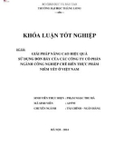 Khóa luận tốt nghiệp: Giải pháp nâng cao hiệu quả sử dụng đòn bẩy của các công ty cổ phần ngành Công nghiệp Chế biến thực phẩm niêm yết ở Việt Nam