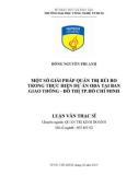 Luận văn Thạc sĩ Quản trị kinh doanh: Một số giải pháp quản trị rủi ro trong thực hiện dự án ODA tại Ban Giao thông – Đô thị thành phố Hồ Chí Minh