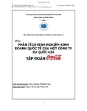 Tiểu luận: Phân tích kinh nghiệm kinh doanh quốc tế của một công ty đa quốc gia tập đoàn Cocacola