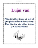 Luận văn: Phân tích thực trạng và một số giải pháp nhằm thúc đây hoạt động tiêu thụ sản phẩm ở công ty Gas Petrolimex