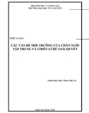 Tiểu luận: Các vấn đề môi trường của chăn nuôi tập trung và chiến lược giải quyết