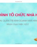 Tiểu luận: Mô hình tổ chức nhà hàng