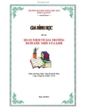 Đề tài: QUAN NIỆM VỀ GIA TRƯỞNG DƯỚI GÓC NHÌN CỦA GIỚI