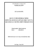 Tóm tắt Luận văn Thạc sĩ Quản trị kinh doanh: Quản lý đổi mới hoạt động kiểm tra - đánh giá kết quả học tập của học sinh các trường trung học phổ thông tỉnh Kon Tum