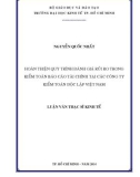 Luận văn Thạc sĩ Kinh tế: Hoàn thiện quy trình đánh giá rủi ro trong kiểm toán báo cáo tài chính tại các công ty kiểm toán độc lập Việt Nam