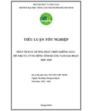 Tiểu luận tốt nghiệp Hệ thống thông tin địa lý: Phân tích xu hướng phát triển không gian đô thị của vùng Đông tỉnh Quảng Nam giai đoạn 2005 - 2010