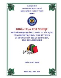 Khóa luận tốt nghiệp: Phân tích hiệu quả dự án đầu tư xây dựng công trình Trạm bơm tưới Tây Toàn, xã Hương Toàn, thị xã Hương Trà, tỉnh Thừa Thiên Huế