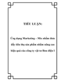 Tiểu luận: Ứng dụng Marketing – Mix nhằm thúc đẩy tiêu thụ sản phẩm nhằm nâng cao hiệu quả của công ty vật tư Bưu điện I