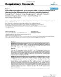 Báo cáo y học: Role of lysophosphatidic acid receptor LPA2 in the development of allergic airway inflammation in a murine model of asthma