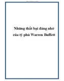 Những thất bại đáng nhớ của tỷ phú Warren Buffett