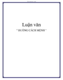 Luận văn : ĐƯỜNG CÁCH MỆNH 