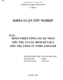 Khóa luận tốt nghiệp: Hoàn thiện công tác kế toán tiêu thụ và xác định kết quả tiêu thụ tại Công ty TNHH Anh Linh