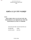 Khóa luận tốt nghiệp: Hoàn thiện công tác kế toán tiêu thụ thành phẩm và xác định kết quả tiêu thụ thành phẩm tại Công ty TNHH ĐHC