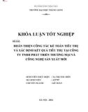 Khóa luận tốt nghiệp: Hoàn thiện công tác kế toán tiêu thụ và xác định kết quả tiêu thụ tại Công ty TNHH Phát triển Thương mại và Công nghệ sản xuất mới