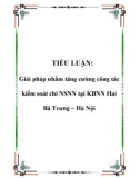 TIỂU LUẬN: Giải pháp nhằm tăng cường công tác kiểm soát chi NSNN tại KBNN Hai Bà Trưng – Hà Nội