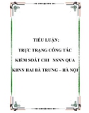 TIỂU LUẬN: TRỰC TRẠNG CÔNG TÁC KIỂM SOÁT CHI NSNN QUA KBNN HAI BÀ TRƯNG – HÀ NỘI