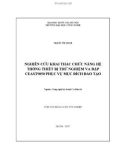 Tóm tắt khóa luận tốt nghiệp: Nghiên cứu khai thác chức năng hệ thống thiết bị thử nghiệm va đập CEAST9050 phục vụ mục đích đào tạo