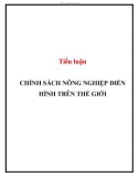 Tiểu luận: Chính sách nông nghiệp điển hình trên thế giới