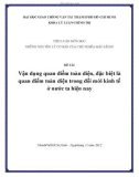 Tiểu luận: Vận dụng quan điểm toàn diện, đặc biệt là quan điểm toàn diện trong đổi mới kinh tế ở nước ta hiện nay