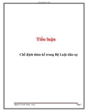 Tiểu luận: Chế định thừa kế trong Bộ Luật dân sự