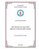 Luận án Tiến sĩ Văn học: Tiểu thuyết của Mạc Ngôn nhìn từ lý thuyết liên văn bản