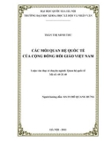 Luận văn Thạc sĩ Quan hệ quốc tế: Các mối quan hệ quốc tế của cộng đồng Hồi Giáo Việt Nam