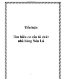 Tiểu luận: Tìm hiểu cơ cấu tổ chức nhà hàng Nón Lá