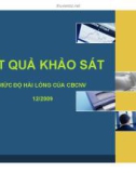 Tiểu luận: Kết quả khảo sát mức độ hài lòng của CBCNV