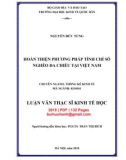 Luận văn Thạc sĩ Quản trị kinh doanh: Hoàn thiện phương pháp tính chỉ số nghèo đa chiều tại Việt Nam