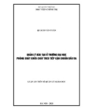 Luận án Tiến sĩ Quản lý giáo dục: Quản lý đào tạo ở Trường Đại học Phòng cháy chữa cháy theo tiếp cận chuẩn đầu ra