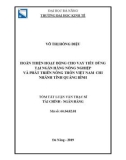 Tóm tắt Luận văn Thạc sĩ Tài chính Ngân hàng: Hoàn thiện hoạt động cho vay tiêu dùng tại Ngân hàng Nông nghiệp và Phát triển Nông thôn Việt Nam - chi nhánh Tỉnh Quảng Bình