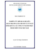 Luận văn Thạc sĩ Kinh tế: Nghiên cứu mối quan hệ giữa quản trị vốn luân chuyển và tỷ suất sinh lợi của các công ty ngành thực phẩm trên TTCK Việt Nam