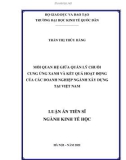 Luận án Tiến sĩ Kinh tế học: Mối quan hệ giữa quản lý chuỗi cung ứng xanh và kết quả hoạt động của các doanh nghiệp ngành xây dựng tại Việt Nam