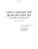 Tiểu luận: Châu Á đối đầu với bộ ba bất khả thi