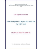 Luận văn Thạc sĩ Kinh tế: Tính ổn định của bộ ba bất khả thi tại Việt Nam