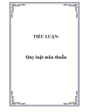 TIỂU LUẬN: Quy luật mâu thuẫn