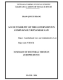 Summary of Doctoral thesis in Jurisprudence: Accountability of the government in compliance Vietnamese law